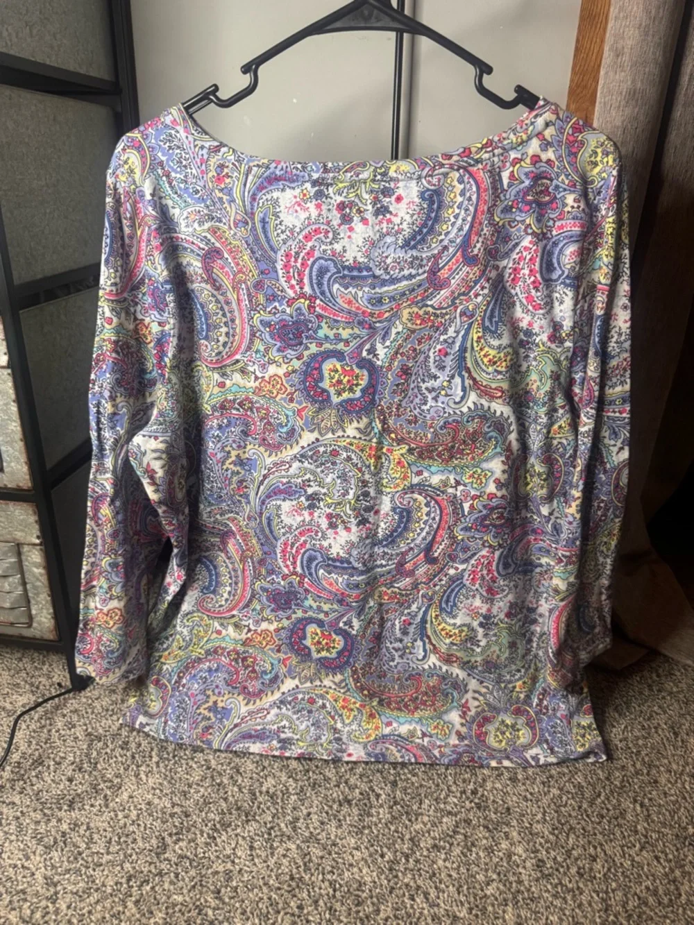 Talbots Multicolor Paisley Long Sleeve Top - Picture 2 of 3